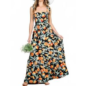 NEW VINE & LOVE blossom square neck maxi dress in multi
